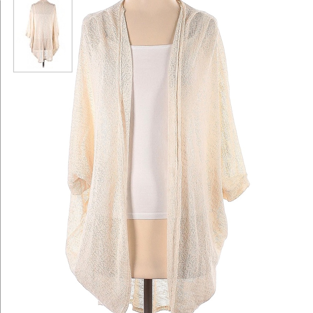 Painted Threads Ivory/Beige Summer Shawl